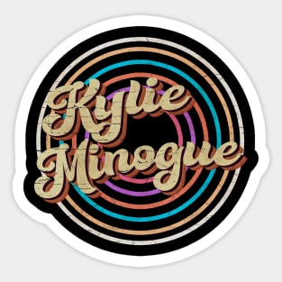 vintage circle line color Kylie Minogue Sticker